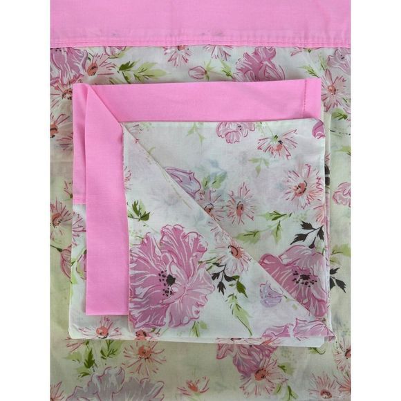 Springmaid Wondercale PINK DAISY Floral KING SIZE Pillowcase Lot of 2 - Picture 2 of 8